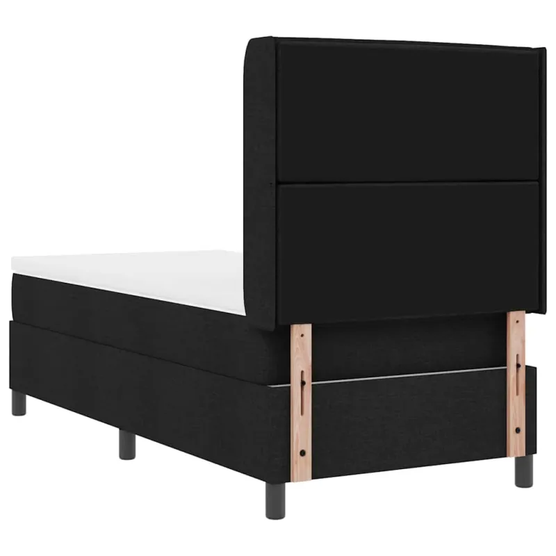 LED Čiužinio Lova su čiužiniu Juoda 90 x 190 cm audinys