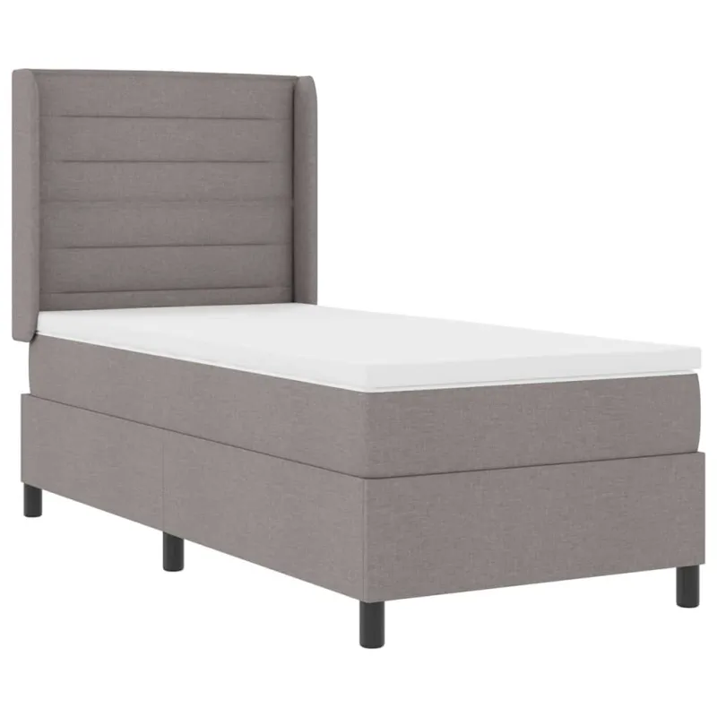 LED Čiužinio Lova su čiužiniu Taupe 100 x 200 cm audinys