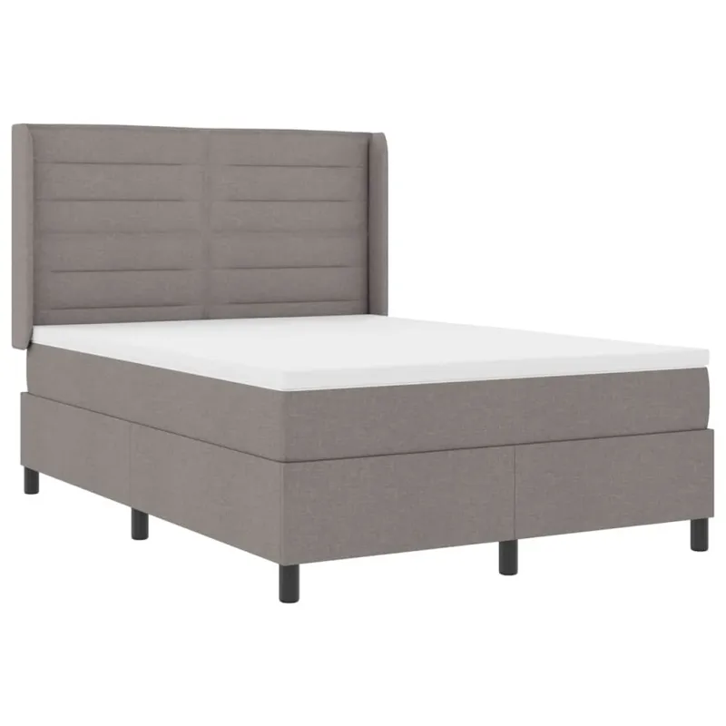 LED Čiužinio Lova su čiužiniu Taupe 140 x 190 cm audinys