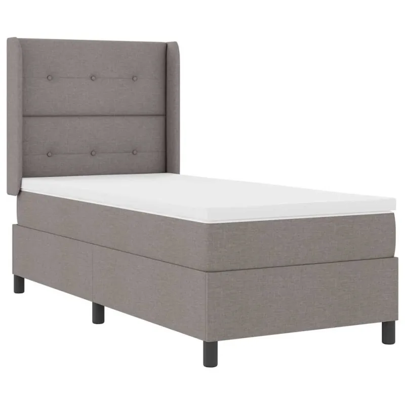 LED Čiužinio Lova su čiužiniu Taupe 90 x 200 cm audinys