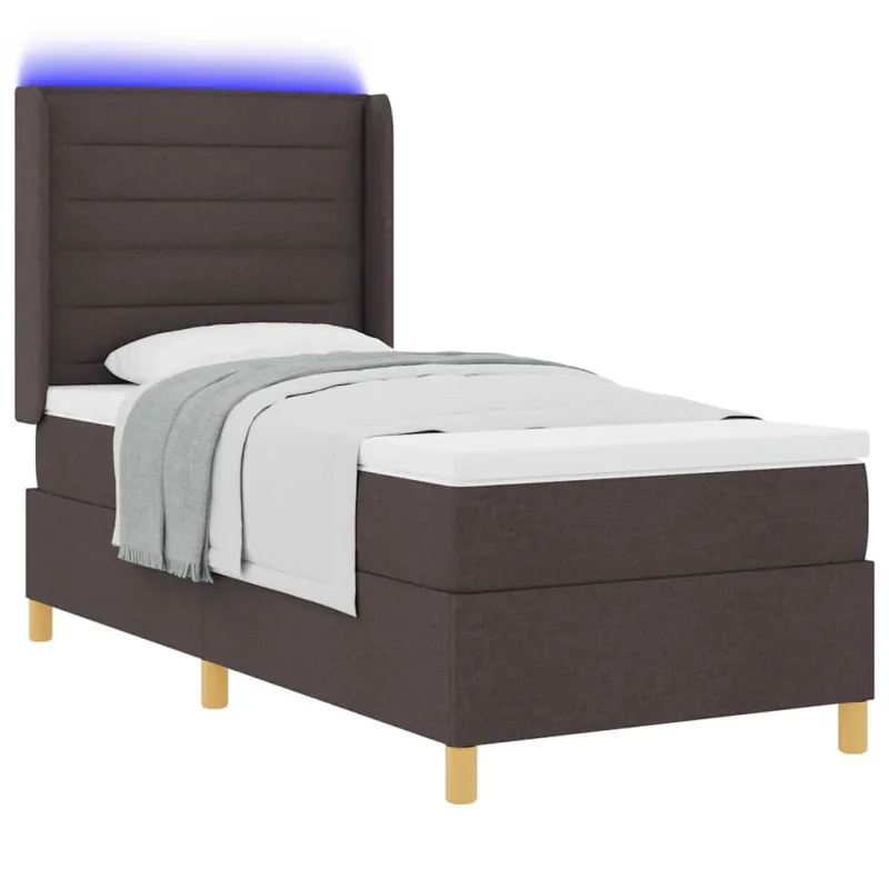Kiemas lova su LED juostelėmis Ruda 90 x 200 cm audinys