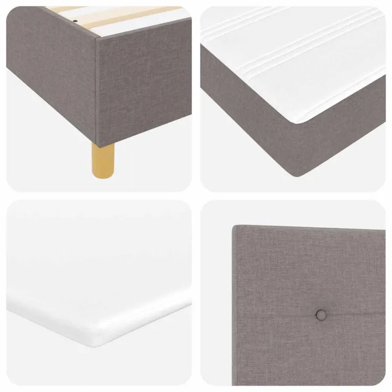 Kiemas lova su LED juostelėmis Tortora 80 x 200 cm audinys
