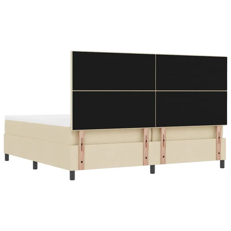 Kiemas lova su galvūgalio Kreminė 200 x 200 cm audinys