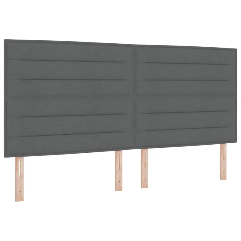 Kiemas lova su čiužiniu Tamsiai pilka 200 x 200 cm audinys