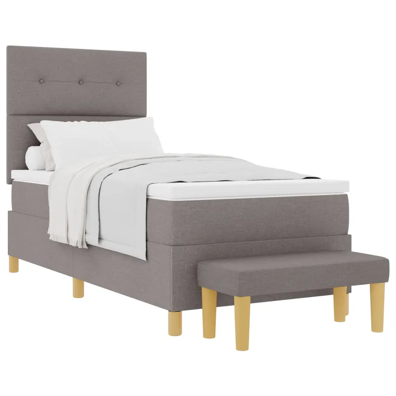 Kiemas lova su pagalve Tortora 200 x 90 cm audinys