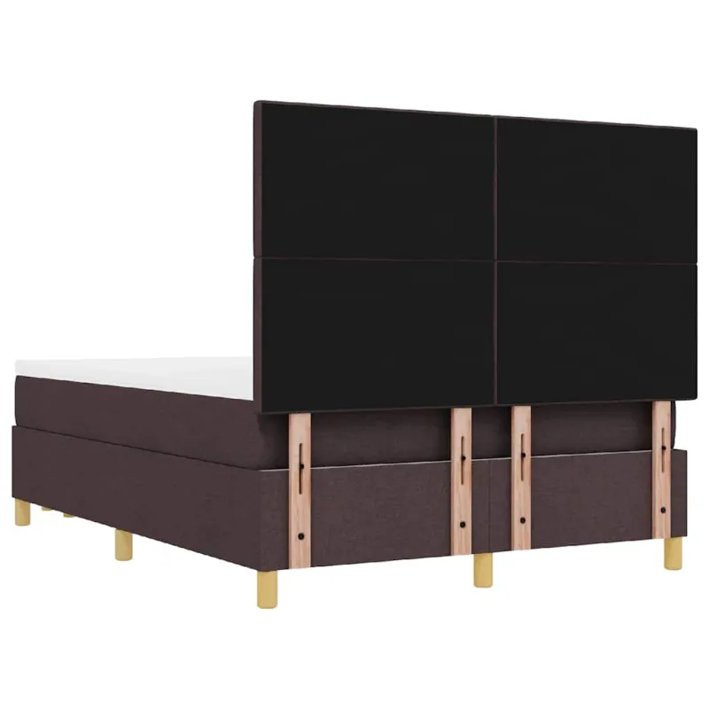 Kiemas lova su pagalve Tamsiai ruda 200 x 140 cm audinys