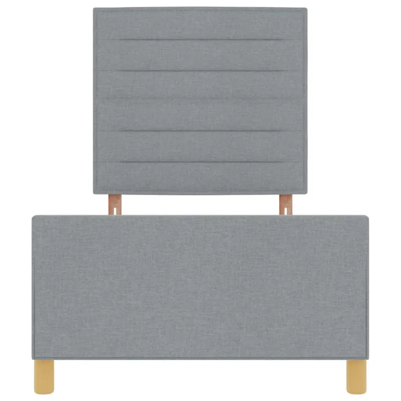 Lovos rėmas su galvūgalio Šviesiai pilka 80 x 200 cm audinys