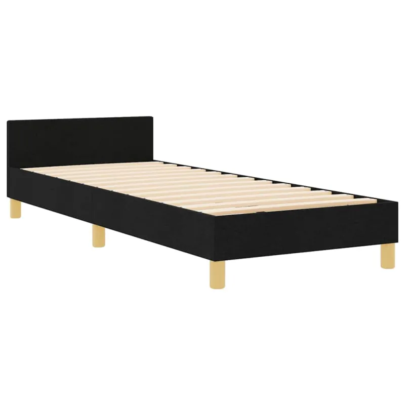 Lovos rėmas su galvūgalio Juoda 80 x 200 cm audinys