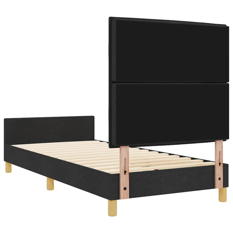 Lovos rėmas su galvūgalio Juoda 80 x 200 cm audinys