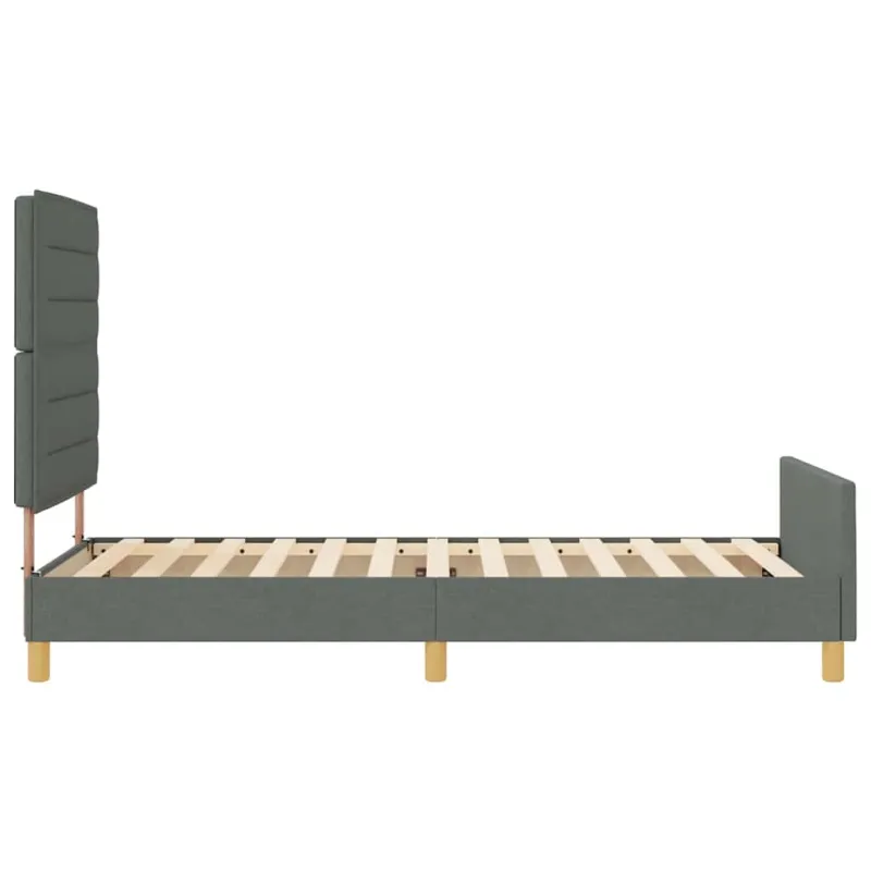 Lovos rėmas su galvūgalio Tamsiai pilka 90 x 200 cm audinys