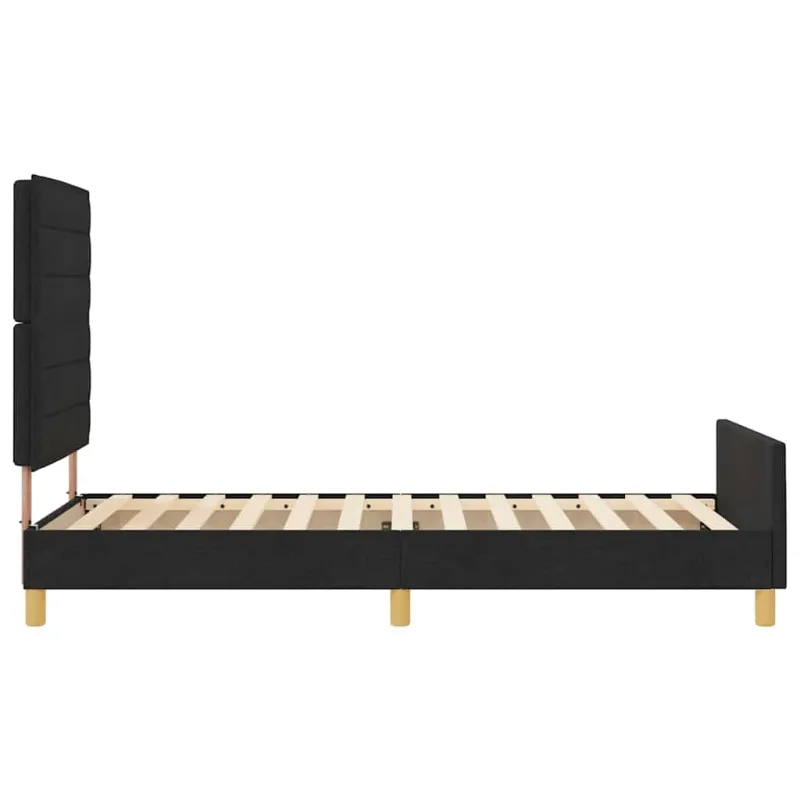 Lovos rėmas su galvūgalio Juoda 90 x 200 cm audinys