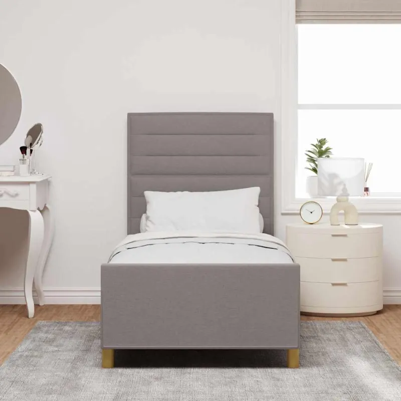 Lovos rėmas su galvūgalio Taupe 90 x 200 cm audinys