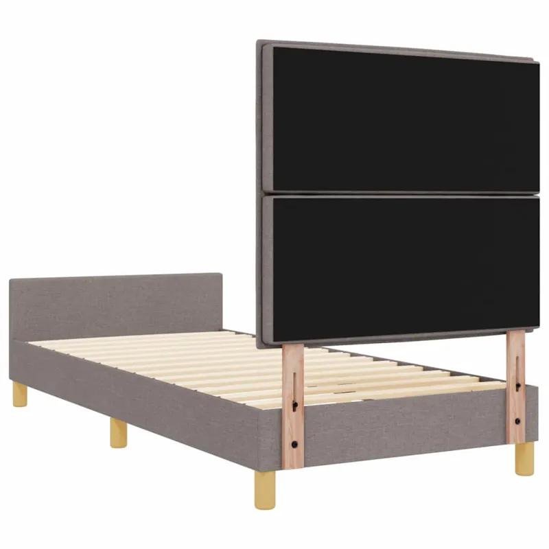 Lovos rėmas su galvūgalio Taupe 90 x 200 cm audinys