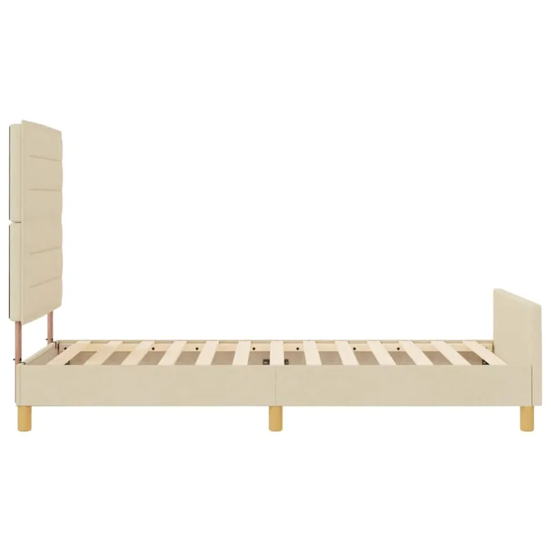 Lovos rėmas su galvūgalio Kreminė 90 x 200 cm audinys