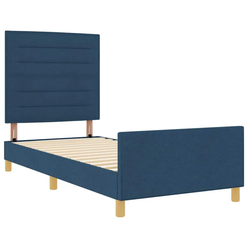 Lovos rėmas su galvūgalio Mėlyna 90 x 200 cm audinys