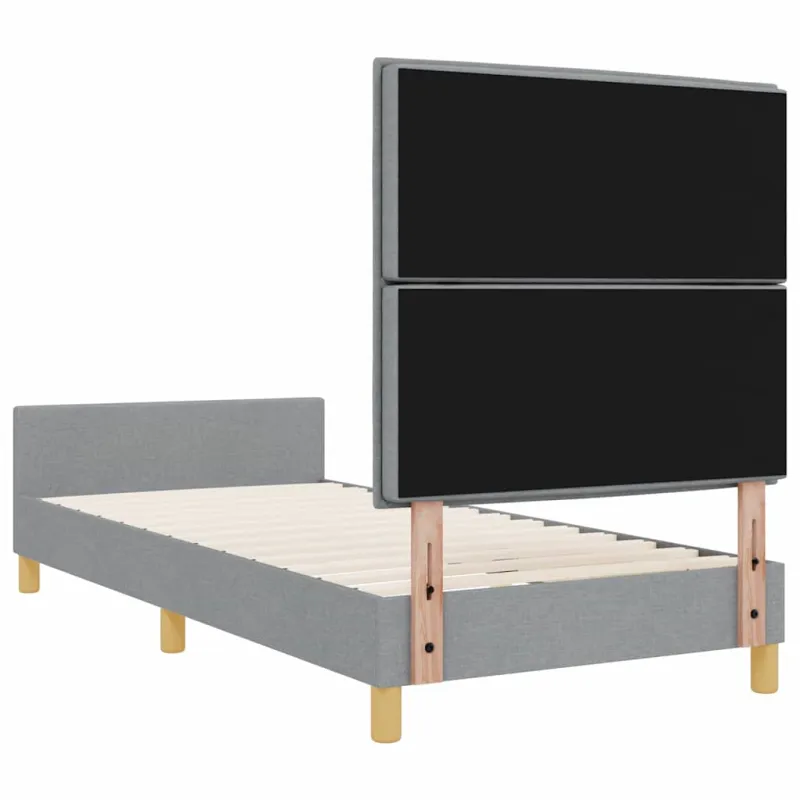 Lovos rėmas su galvūgalio Šviesiai pilka 100 x 200 cm audinys