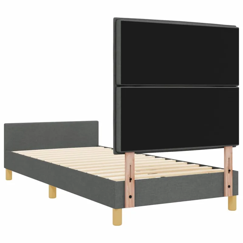 Lovos rėmas su galvūgalio Tamsiai pilka 100 x 200 cm audinys