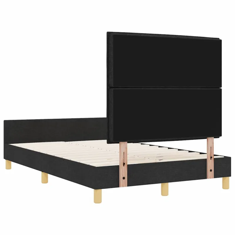 Lovos rėmas su galvūgalio Juoda 120 x 200 cm audinys