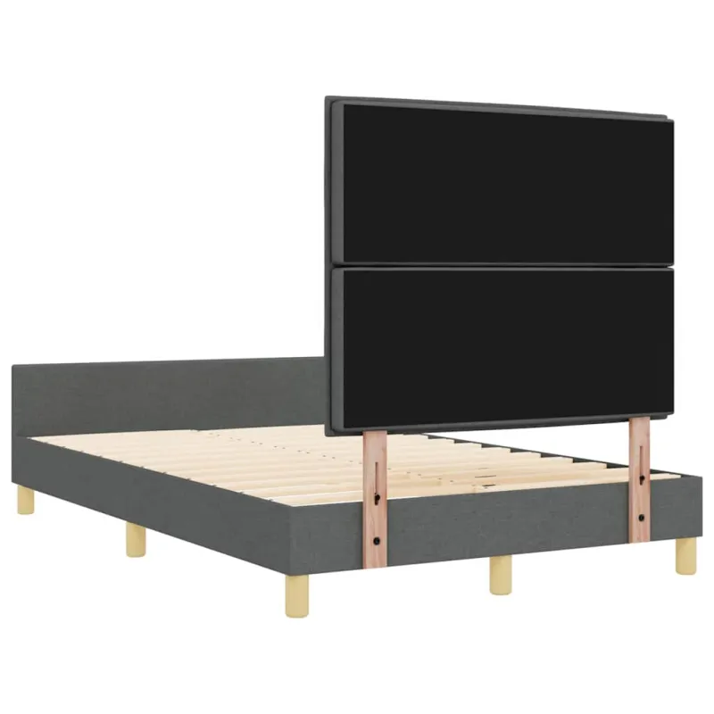 Lovos rėmas su galvūgalio Tamsiai pilka 140 x 190 cm audinys