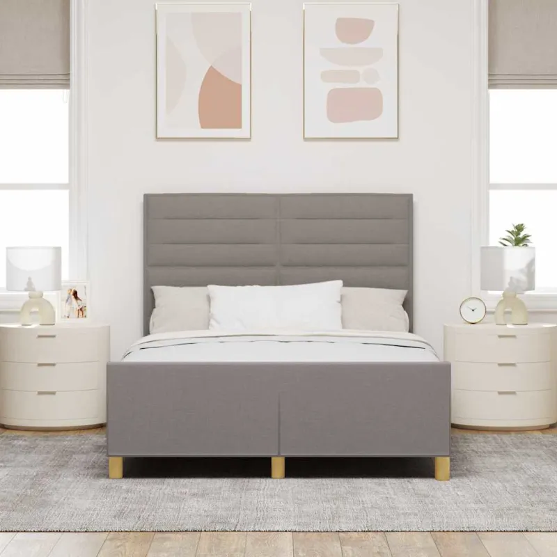 Lovos rėmas su galvūgalio Taupe 140 x 190 cm audinys