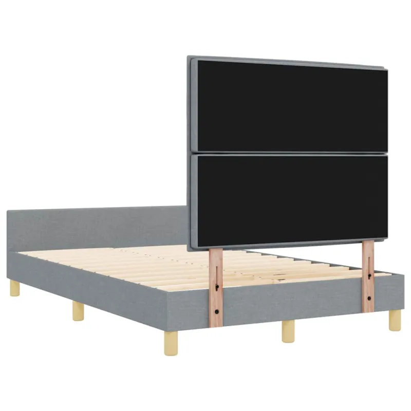 Lovos rėmas su galvūgalio Šviesiai pilka 140 x 200 cm audinys
