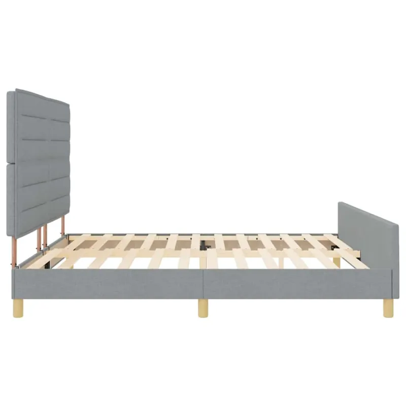 Lovos rėmas su galvūgalio Šviesiai pilka 200 x 200 cm audinys