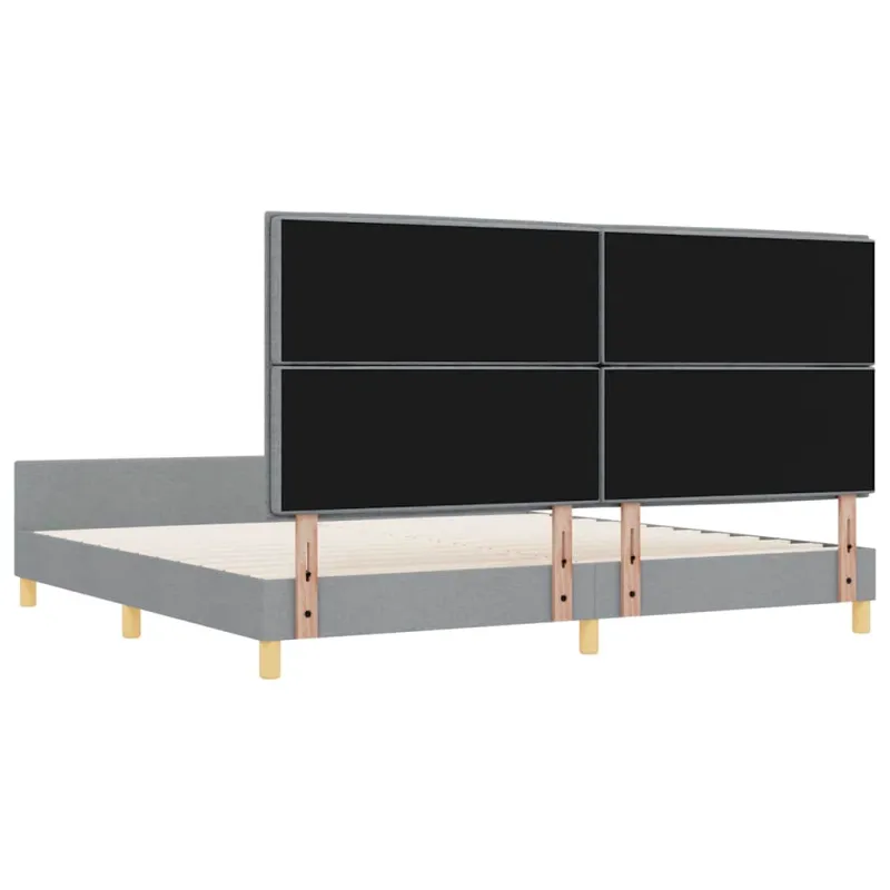 Lovos rėmas su galvūgalio Šviesiai pilka 200 x 200 cm audinys