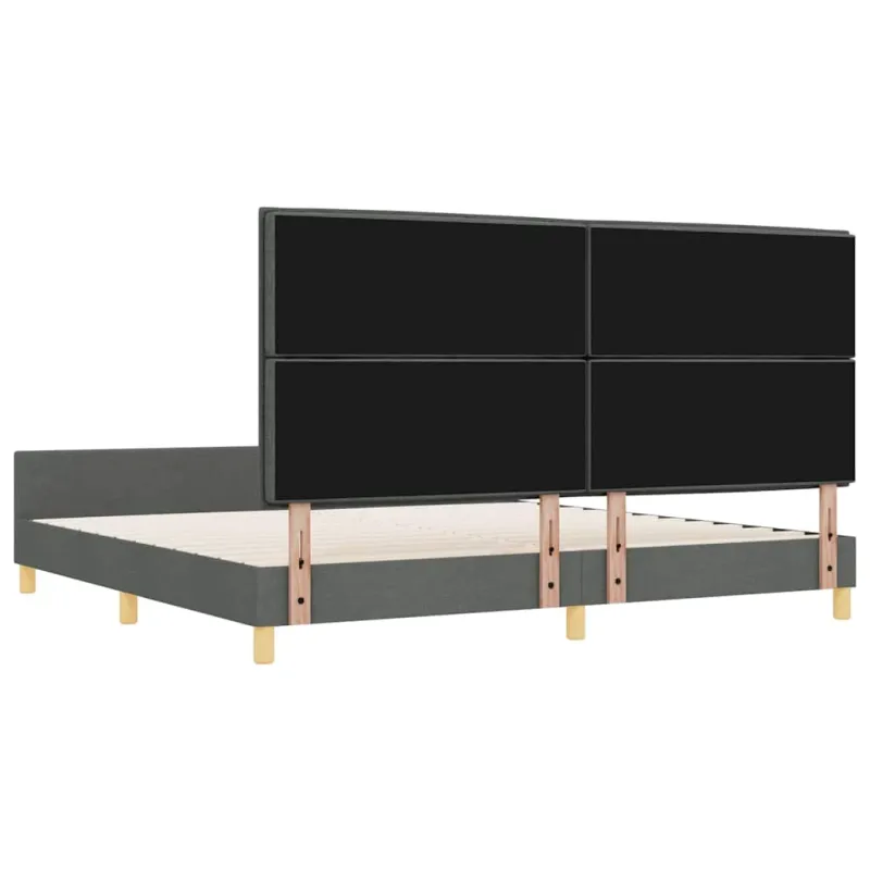 Lovos rėmas su galvūgalio Tamsiai pilka 200 x 200 cm audinys