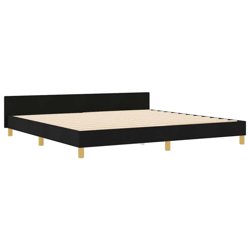 Lovos rėmas su galvūgalio Juoda 200 x 200 cm audinys