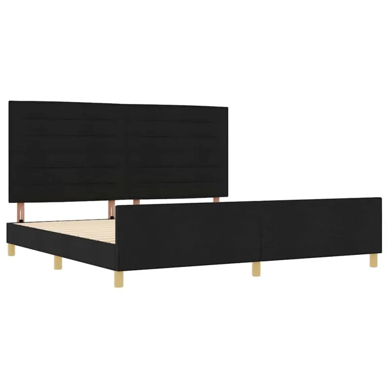 Lovos rėmas su galvūgalio Juoda 200 x 200 cm audinys