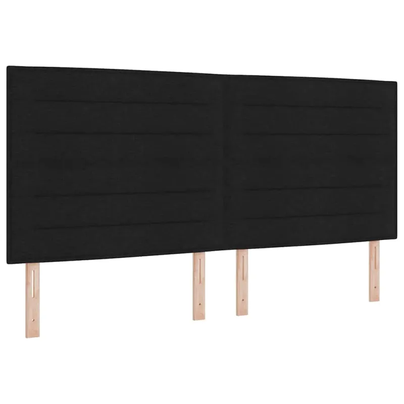 Lovos rėmas su galvūgalio Juoda 200 x 200 cm audinys