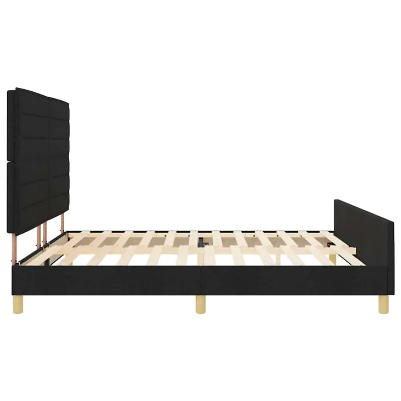 Lovos rėmas su galvūgalio Juoda 200 x 200 cm audinys