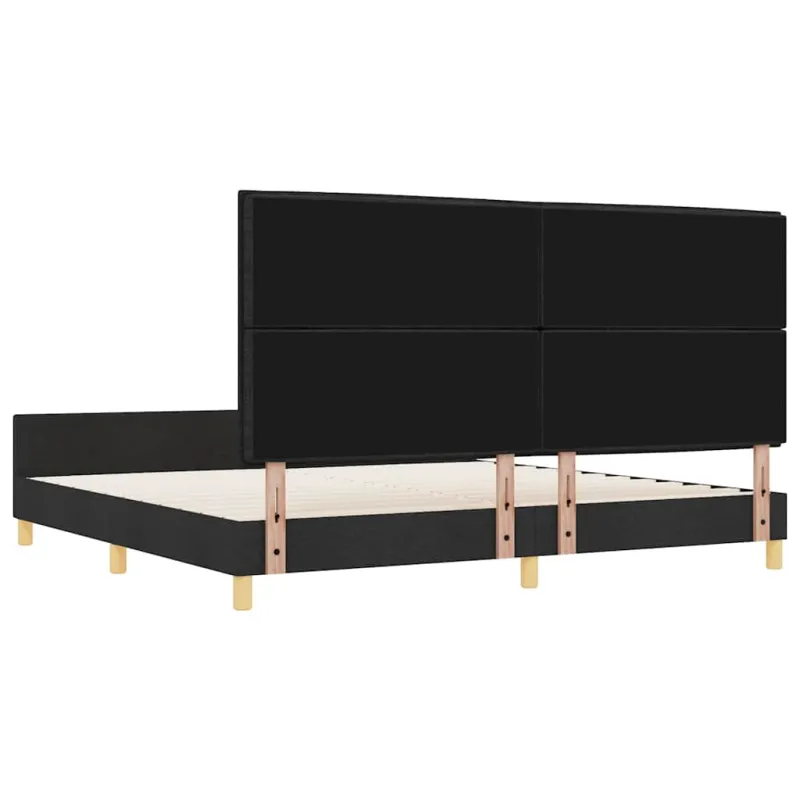 Lovos rėmas su galvūgalio Juoda 200 x 200 cm audinys