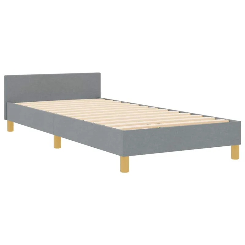 Lovos rėmas su galvūgalio Šviesiai pilka 80 x 200 cm audinys