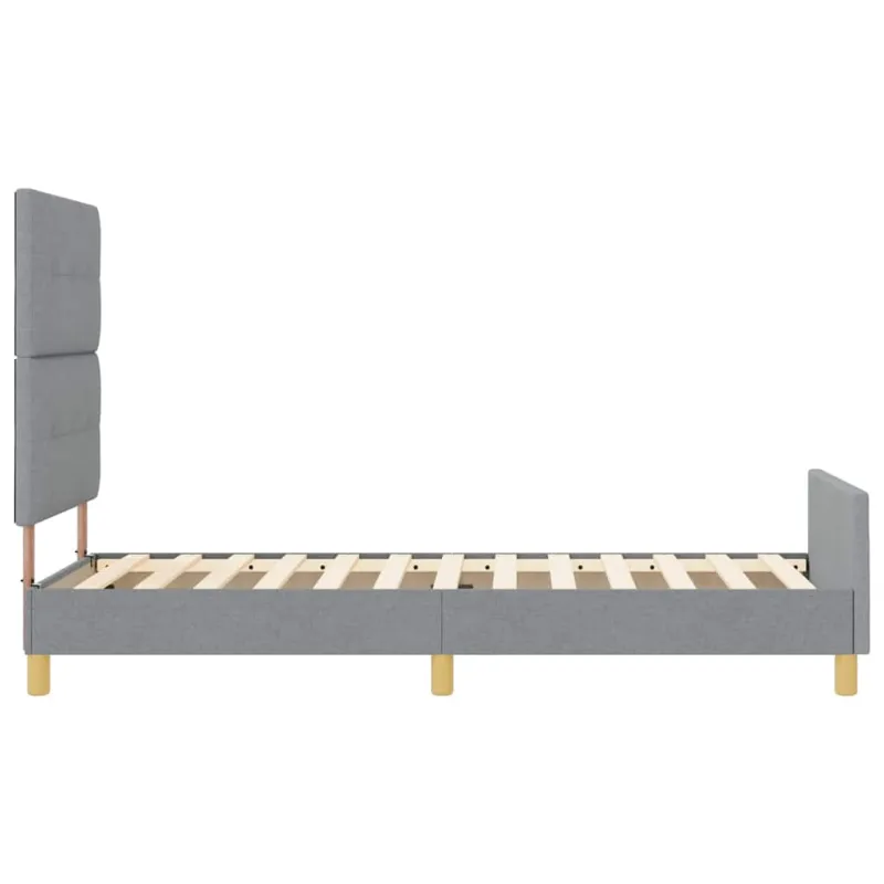 Lovos rėmas su galvūgalio Šviesiai pilka 80 x 200 cm audinys