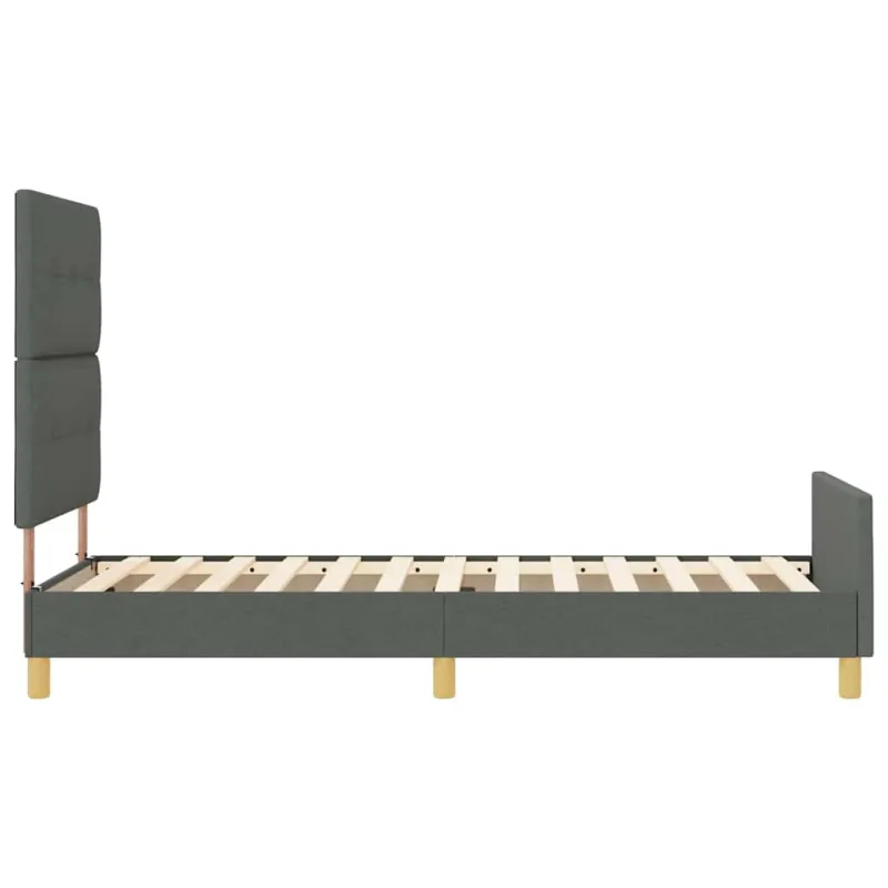 Lovos rėmas su galvūgalio Tamsiai pilka 80 x 200 cm audinys