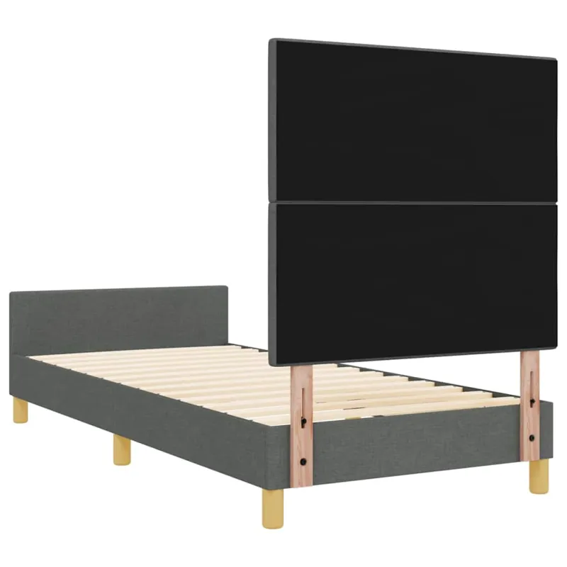 Lovos rėmas su galvūgalio Tamsiai pilka 80 x 200 cm audinys
