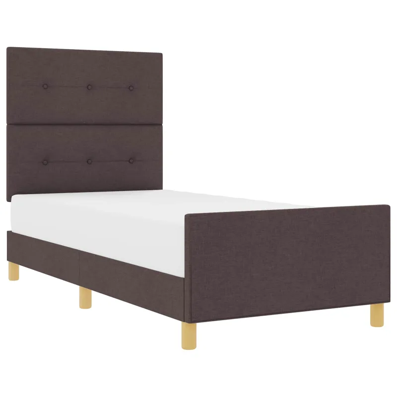 Lovos rėmas su galvūgalio Tamsiai ruda 90 x 200 cm audinys