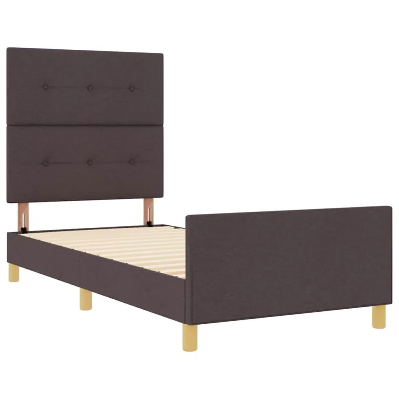 Lovos rėmas su galvūgalio Tamsiai ruda 90 x 200 cm audinys