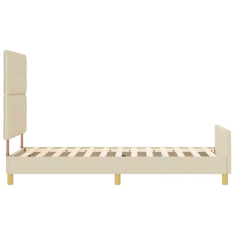 Lovos rėmas su galvūgalio Kreminė 90 x 200 cm audinys