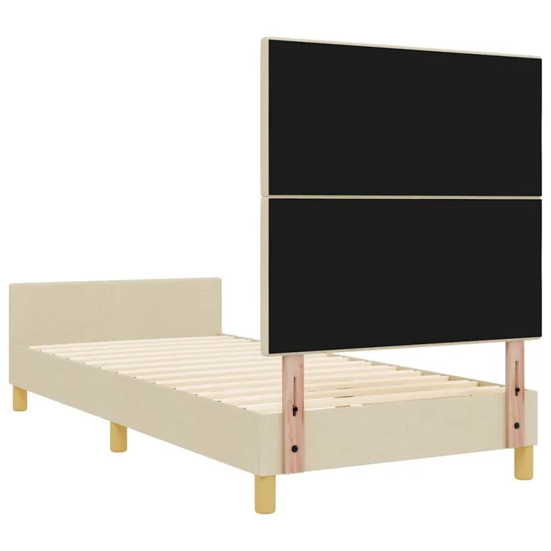 Lovos rėmas su galvūgalio Kreminė 90 x 200 cm audinys