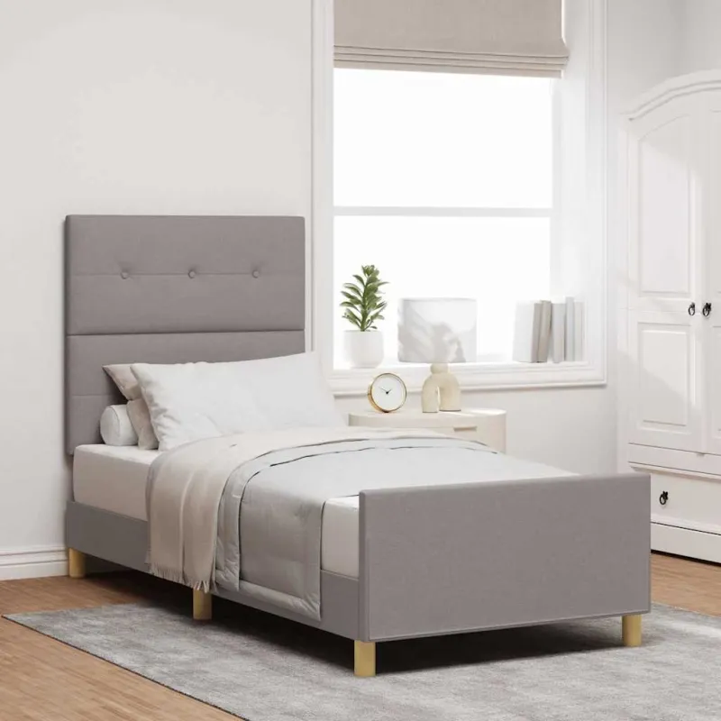 Lovos rėmas su galvūgalio Taupe 100 x 200 cm audinys