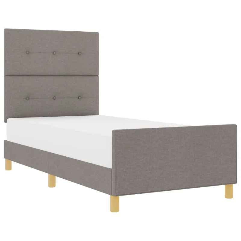 Lovos rėmas su galvūgalio Taupe 100 x 200 cm audinys