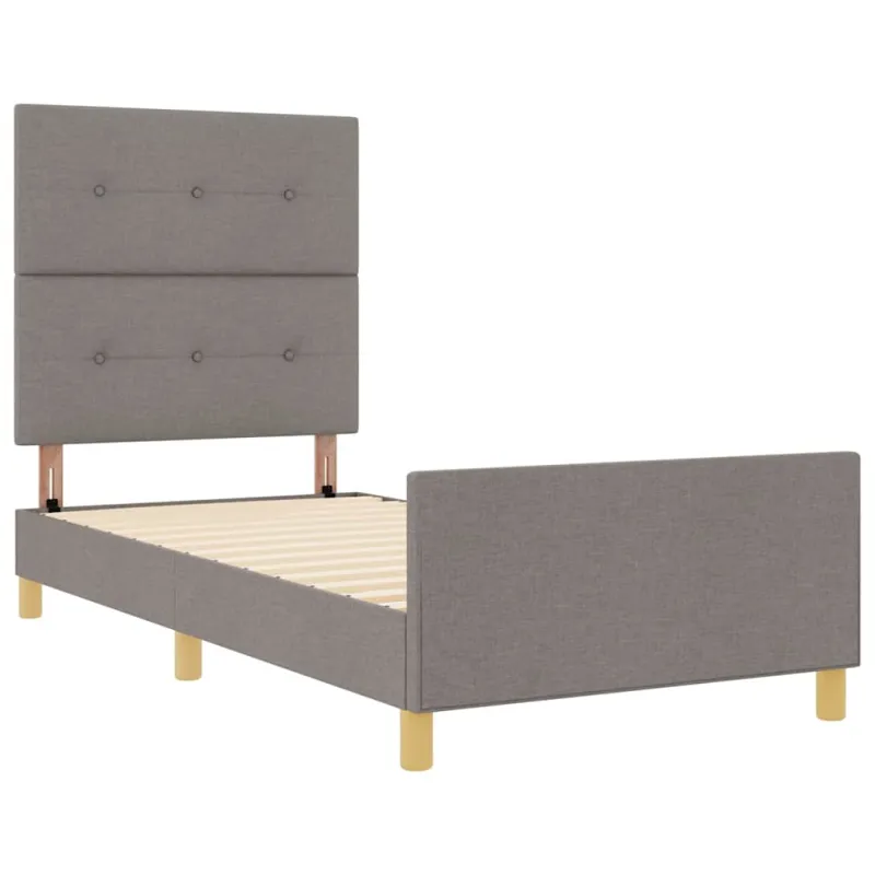 Lovos rėmas su galvūgalio Taupe 100 x 200 cm audinys