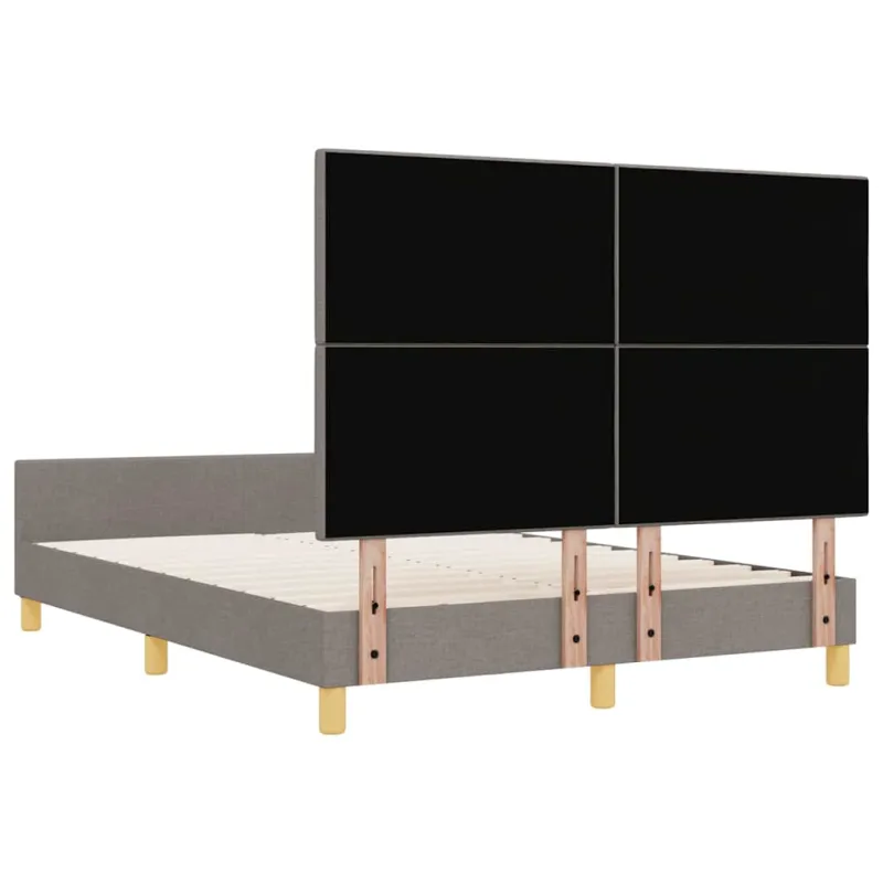 Lovos rėmas su galvūgalio Taupe 140 x 190 cm audinys