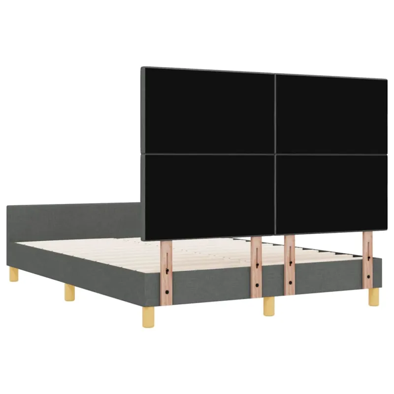 Lovos rėmas su galvūgalio Tamsiai pilka 160 x 200 cm audinys