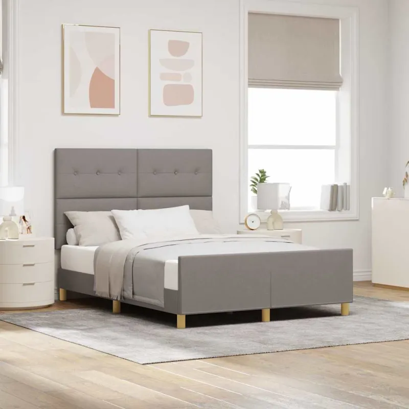 Lovos rėmas su galvūgalio Taupe 160 x 200 cm audinys