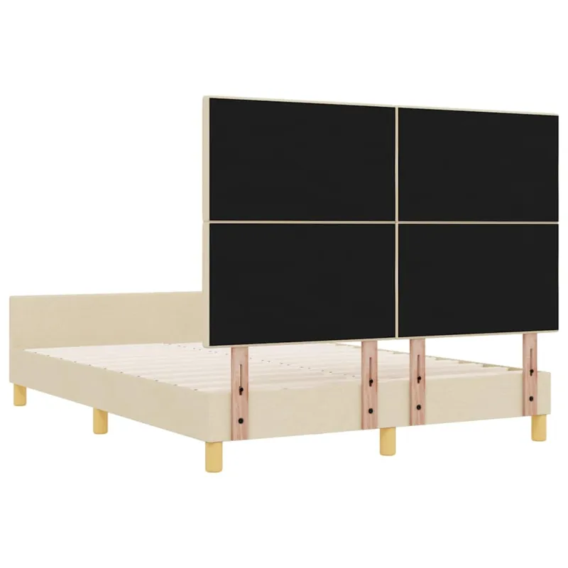 Lovos rėmas su galvūgalio Kreminė 160 x 200 cm audinys