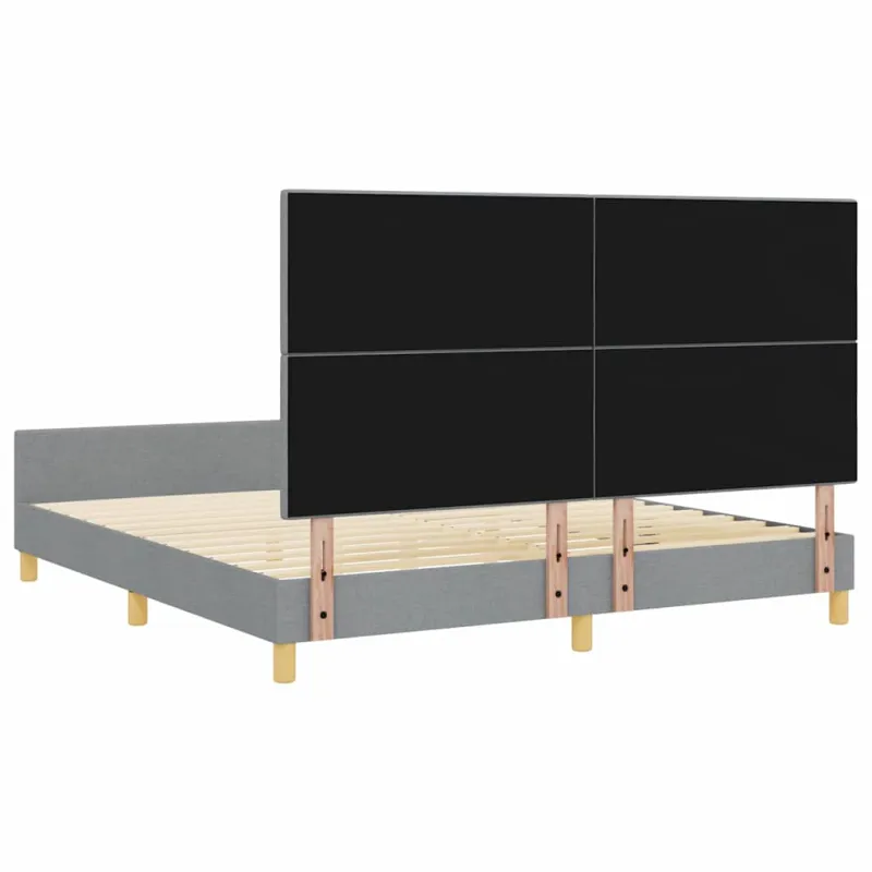 Lovos rėmas su galvūgalio Šviesiai pilka 180 x 200 cm audinys