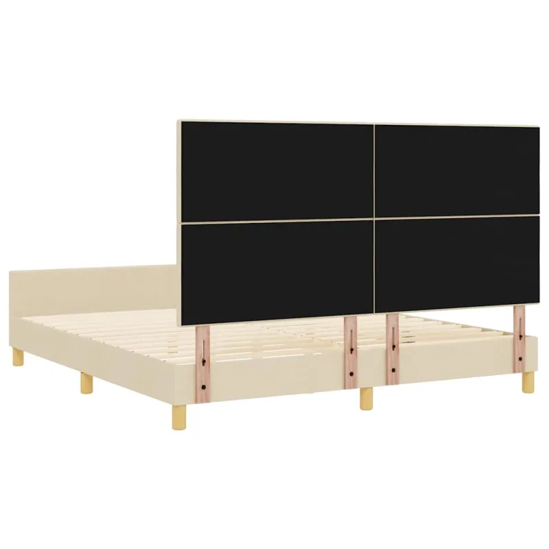 Lovos rėmas su galvūgalio Kreminė 180 x 200 cm audinys
